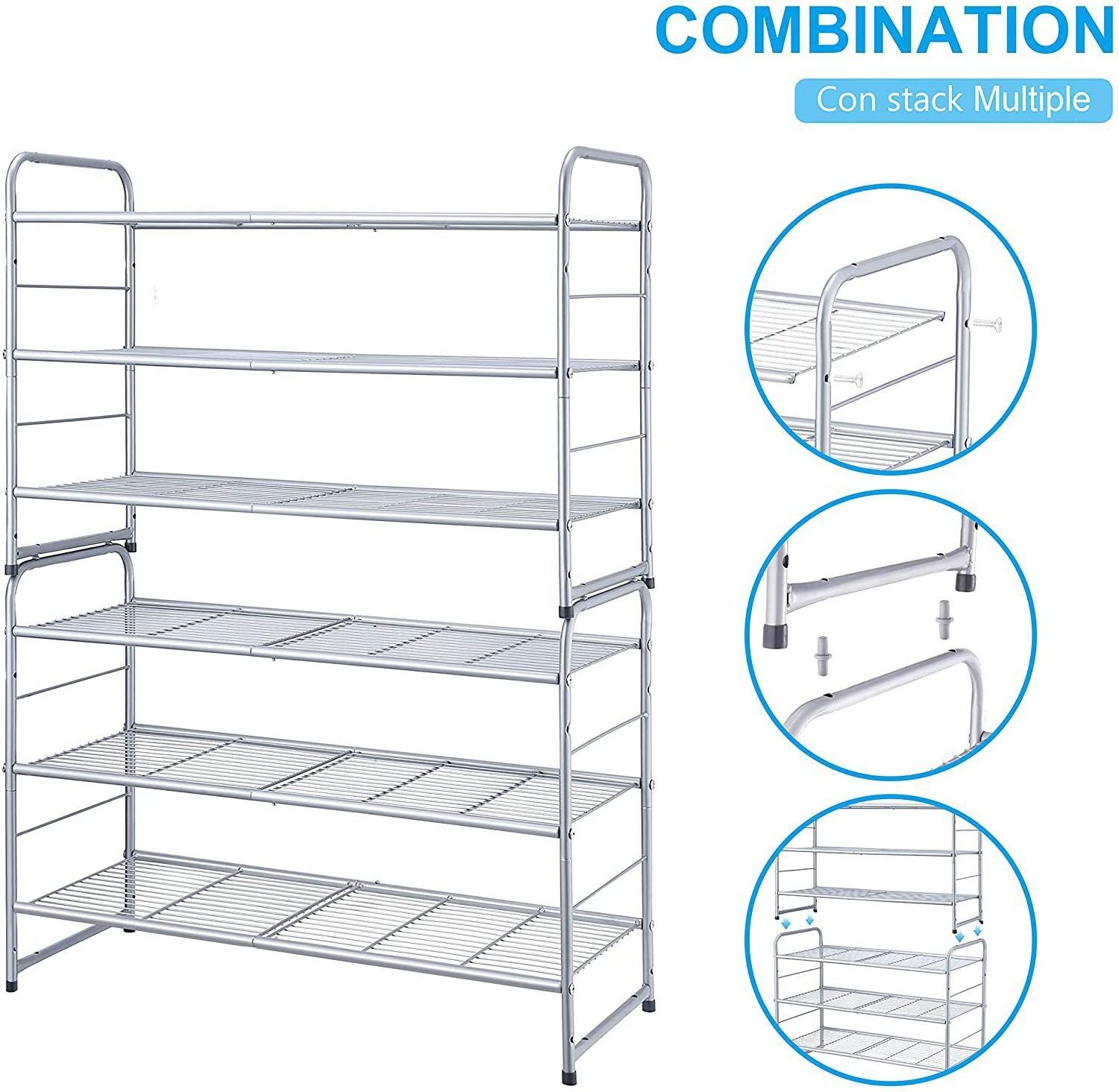 Hot Sale Three Tier Metal Shoe Rack, Customizable Storage Rack