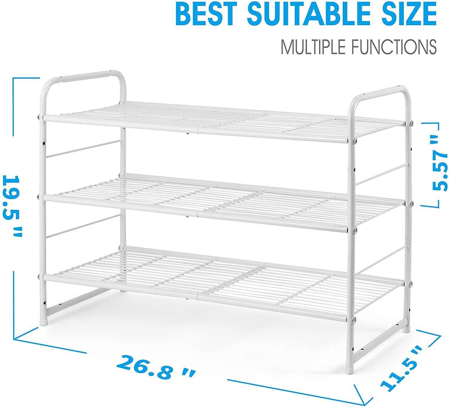 Hot Sale Three Tier Metal Shoe Rack, Customizable Storage Rack