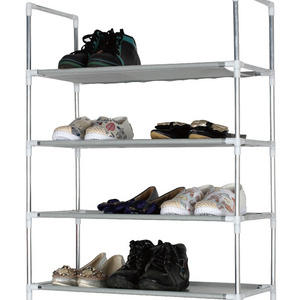 Hot Selling Simple Metal Shoe Rack, Assembly Fabric Economy Small Shoe Rack for Bedroom Dorm