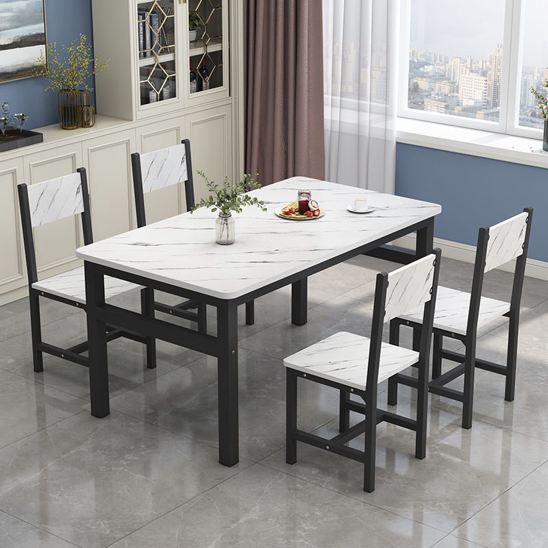 Dining table and chair set dining room dining table and chair rectangular simple table and chair