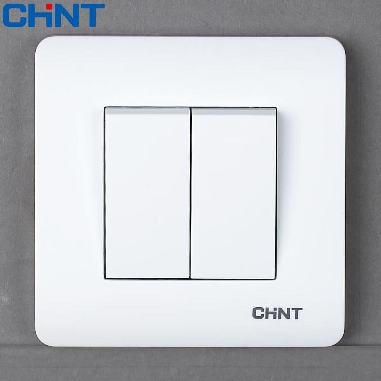 Vintage chint light control switches 2-gang 1-way switch 10AX 250V Africa wall switches