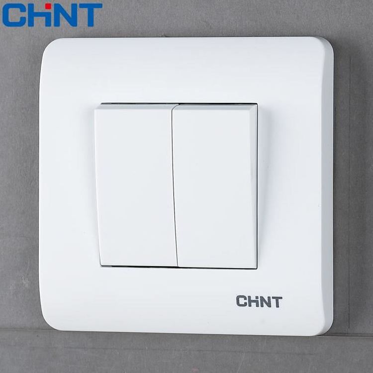 Vintage chint light control switches 2-gang 1-way switch 10AX 250V Africa wall switches