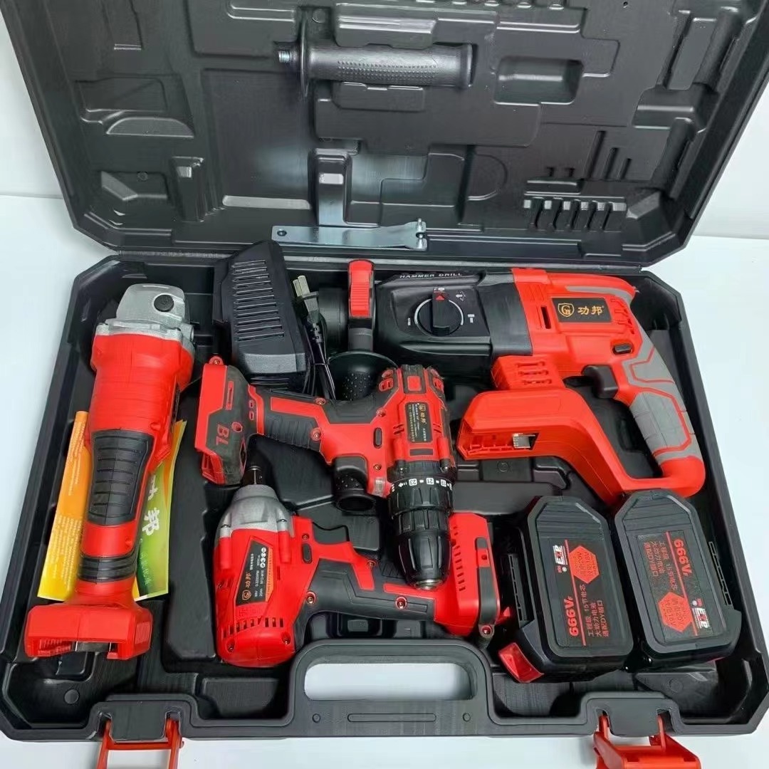 GUANG CHEN electric combo drill power craft cordless portable tools wireless nail drill battery 18v charged drills