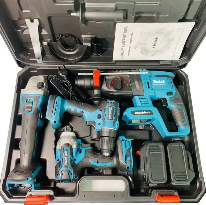 Factory Power Drills kit 21v portable drill angle grinder Lithium Battery power tools kit hand tools