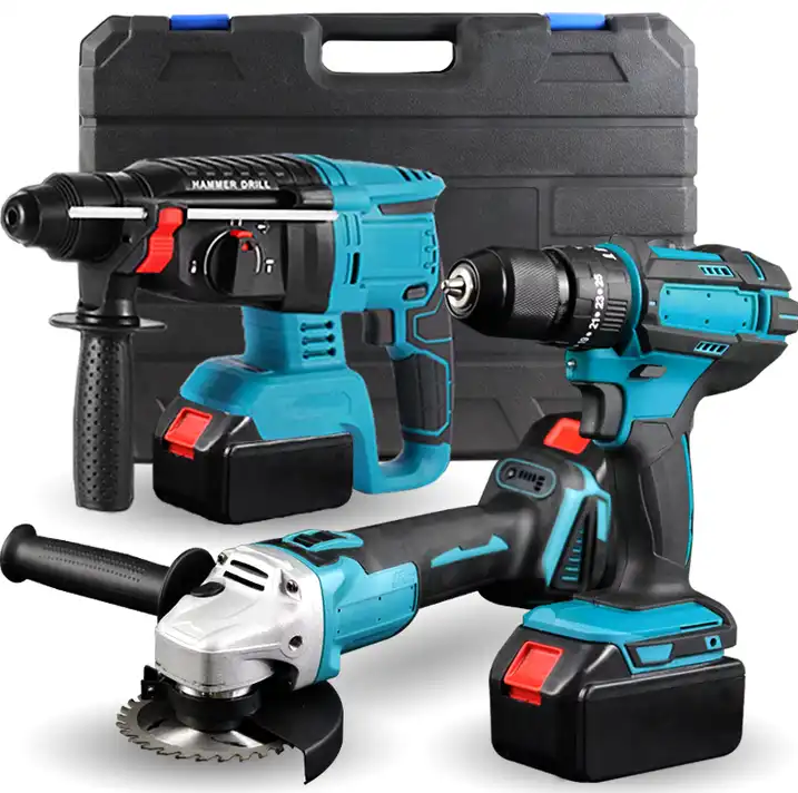 Factory Power Drills kit 21v portable drill angle grinder Lithium Battery power tools kit hand tools