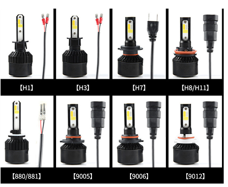 12V 24V 8000LM 9012 9004 9007 H13 Car Accessories Head lamp H1 H8 H11 HB3 HB4 driving bulbs H4 H7 COB 36w led working light