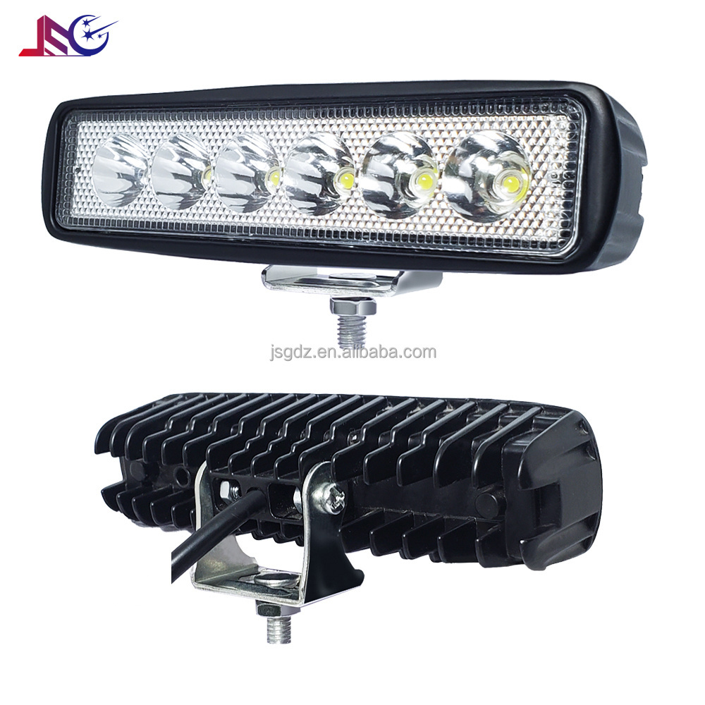 DRL Spotlight 4D lens 6 inch 18W LED Working Light Bar Car Accessories for Motorcycle Offroad Jeep Wrangler Suv Atv Boat Tractor