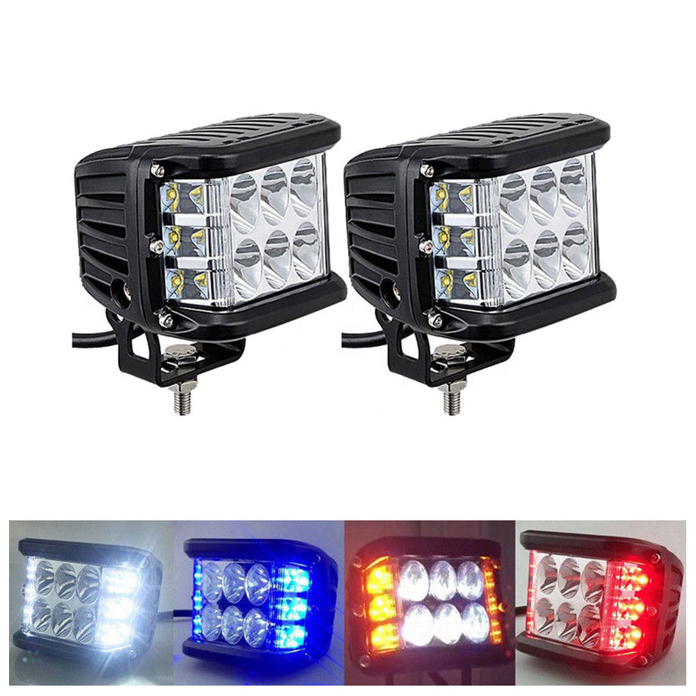 Cube 36w Super Bright Driving Spot Rgb Square Round Oval Flood Pod Car Truck 24v 12v Tractor Working Led Work Light For Jeep