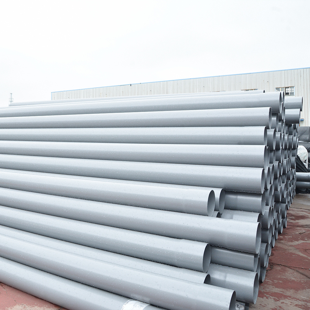 best selling thin-walled UPVC plumbing pipes round plastic pipe for air