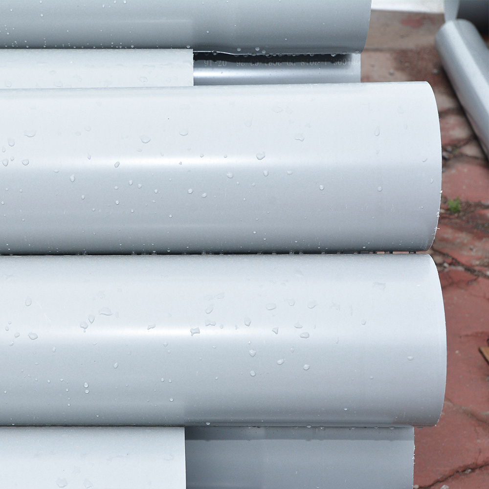 best selling thin-walled UPVC plumbing pipes round plastic pipe for air