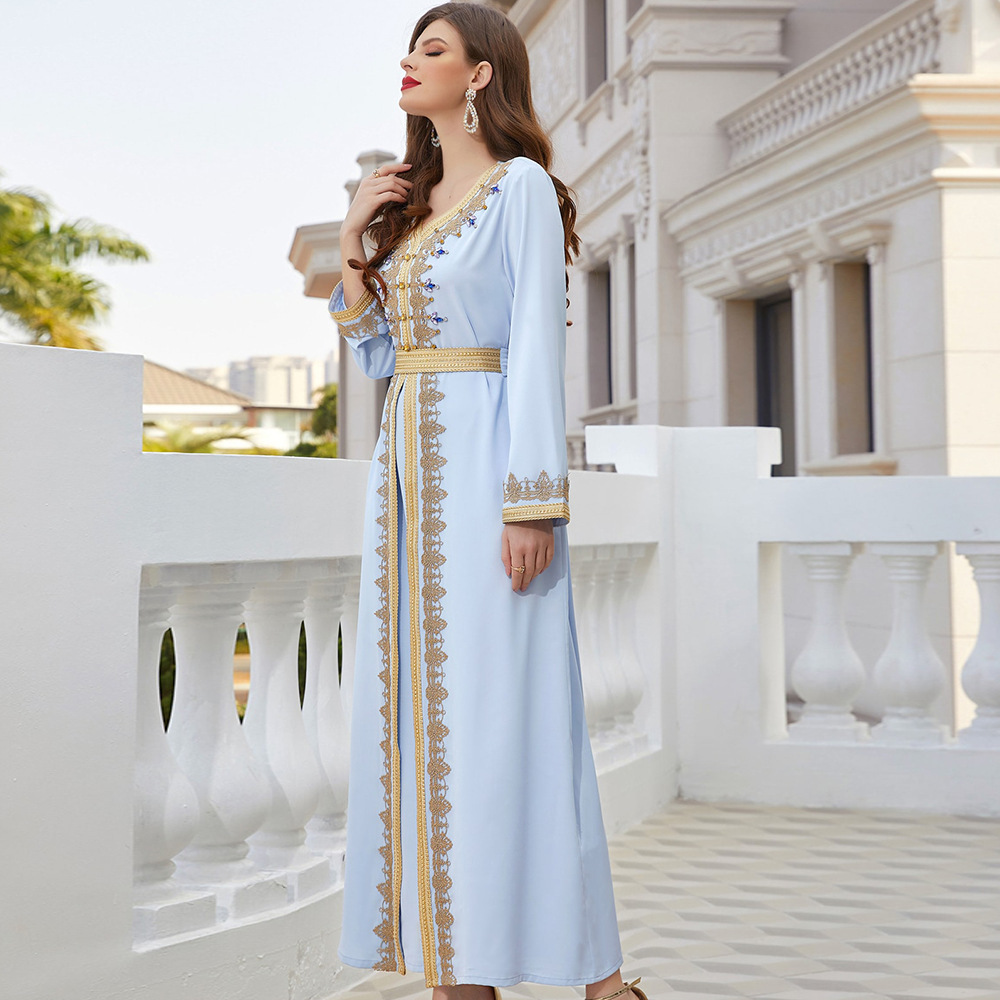 Stylish women kaften for party elegant arabic muslim formal dress