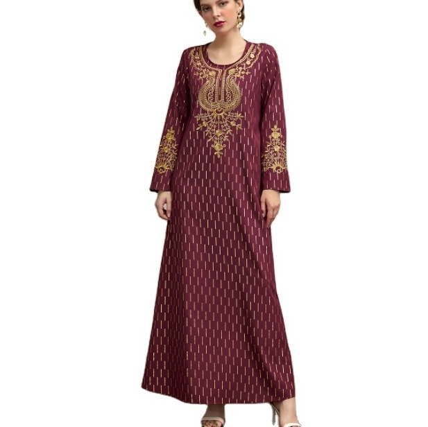 2022 hot sale muslim dress for ladies floral print maxi  dress islamic clothing meaning hijab jumpsuit