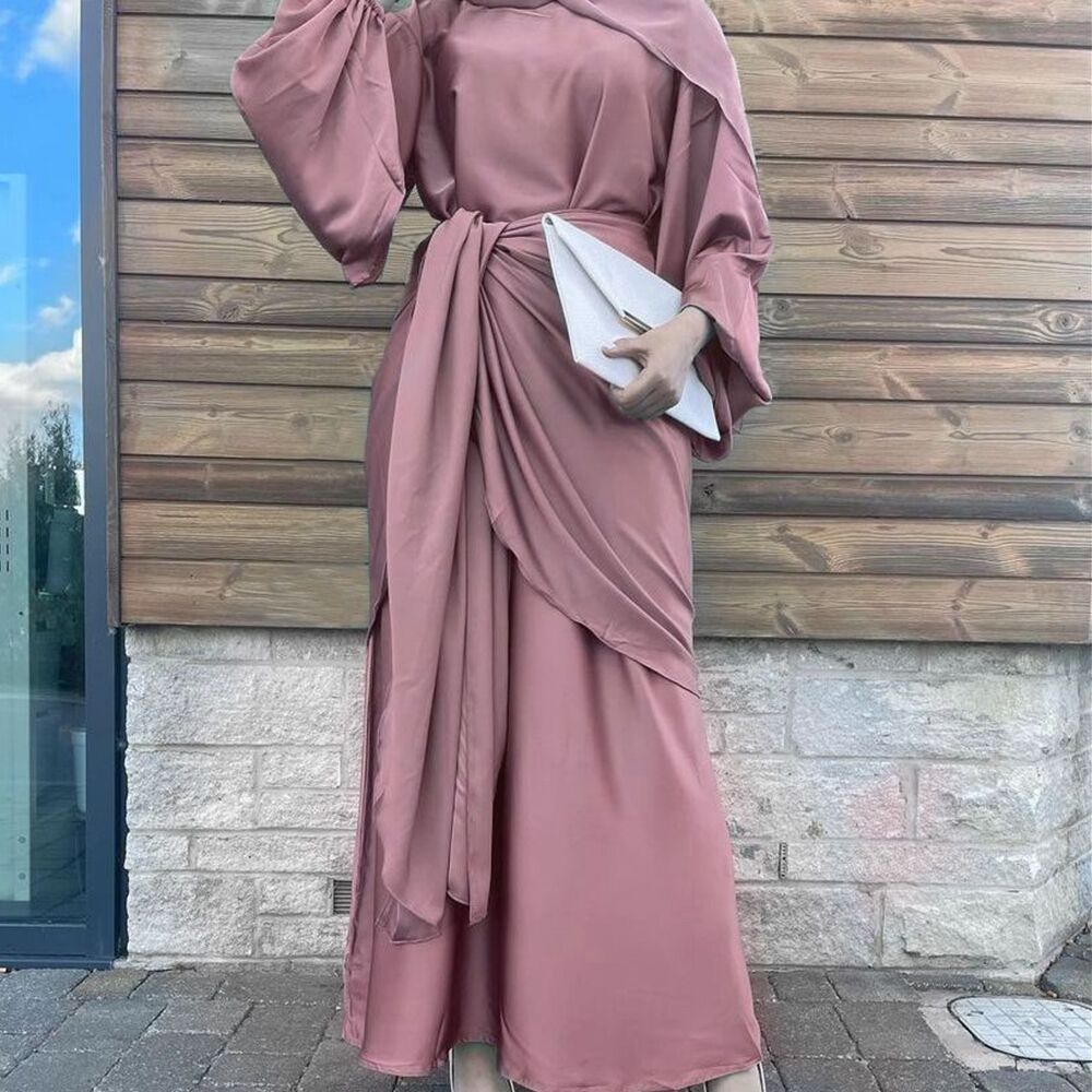 New style sudan muslim abaya thobe Dubai Middle East Robe feminine two-piece dress islamic clothing uk online glory