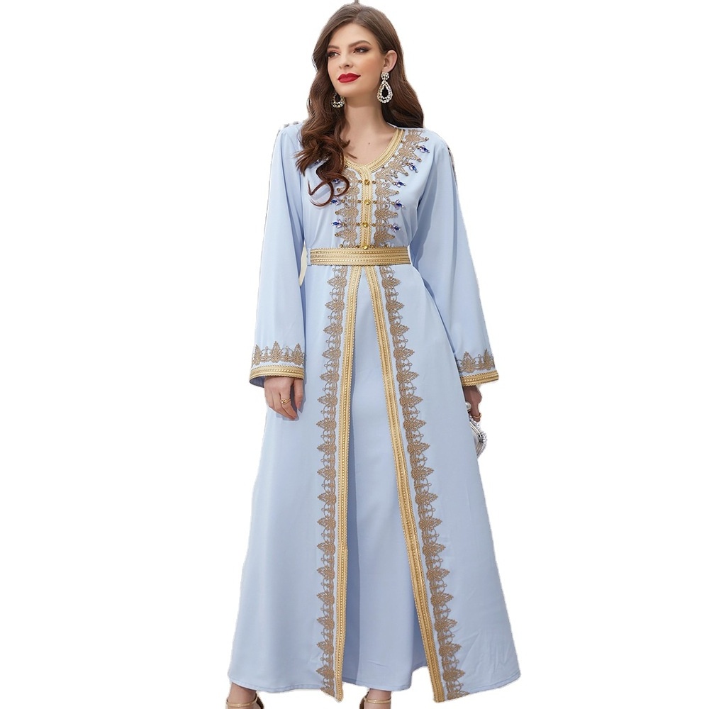 Stylish women kaften for party elegant arabic muslim formal dress