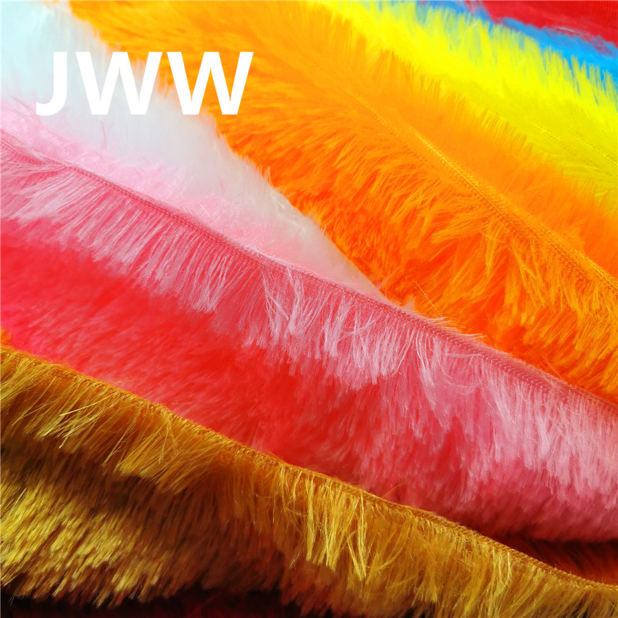 Quilted polyester material hair height 20mm warp long pile plush velvet fabric for toy upholstery home textile