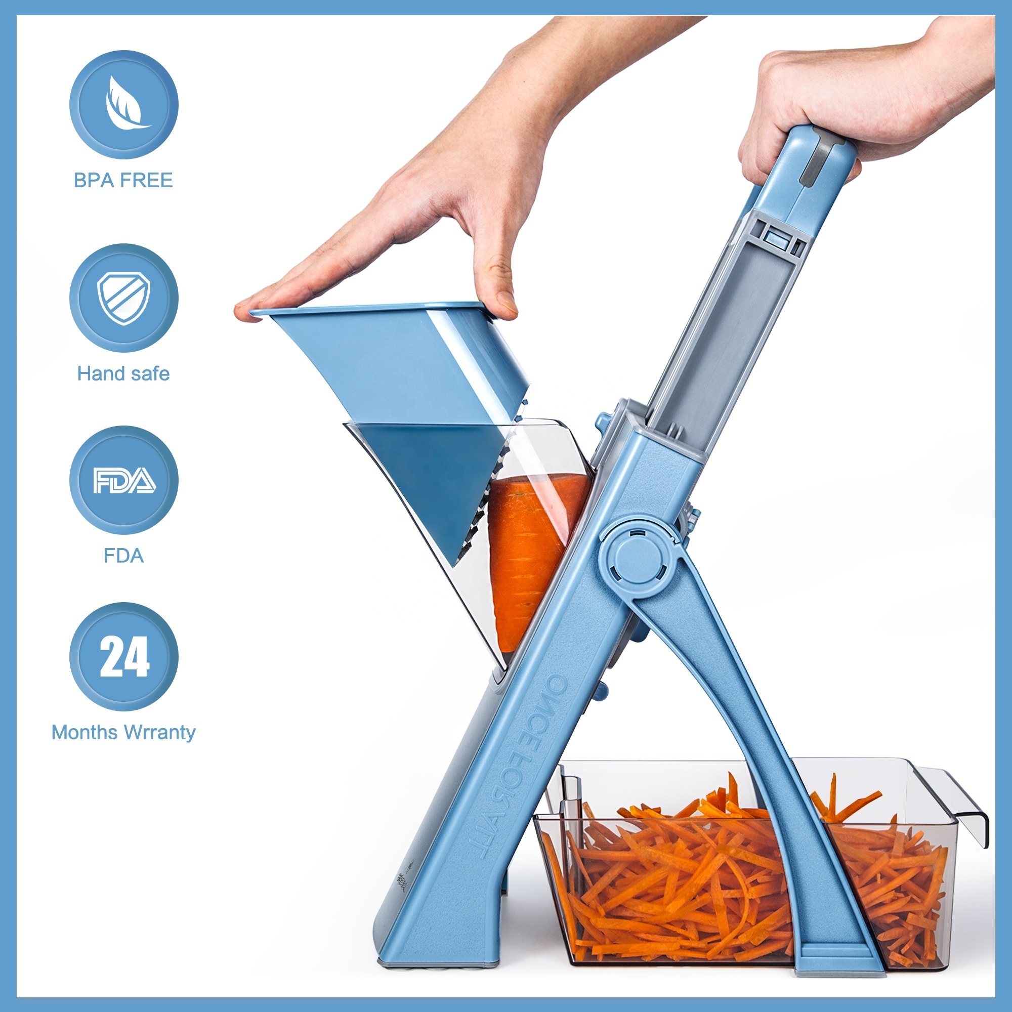 ONCE FOR ALL Mandolin Slicer JS03 Kitchen Vegetable Slicer Onion Chopper French Fry Vegetable Cutter