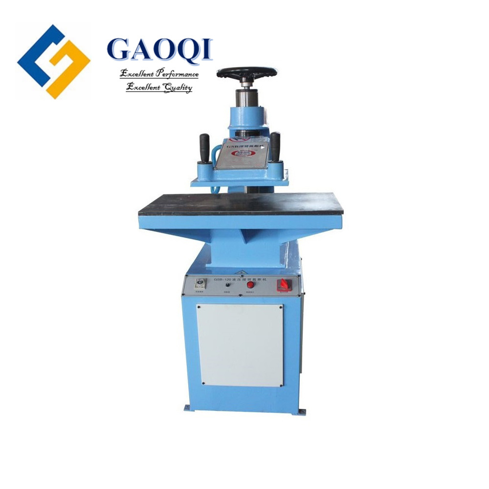 Hydraulic swing arm clicker press die cutting machine