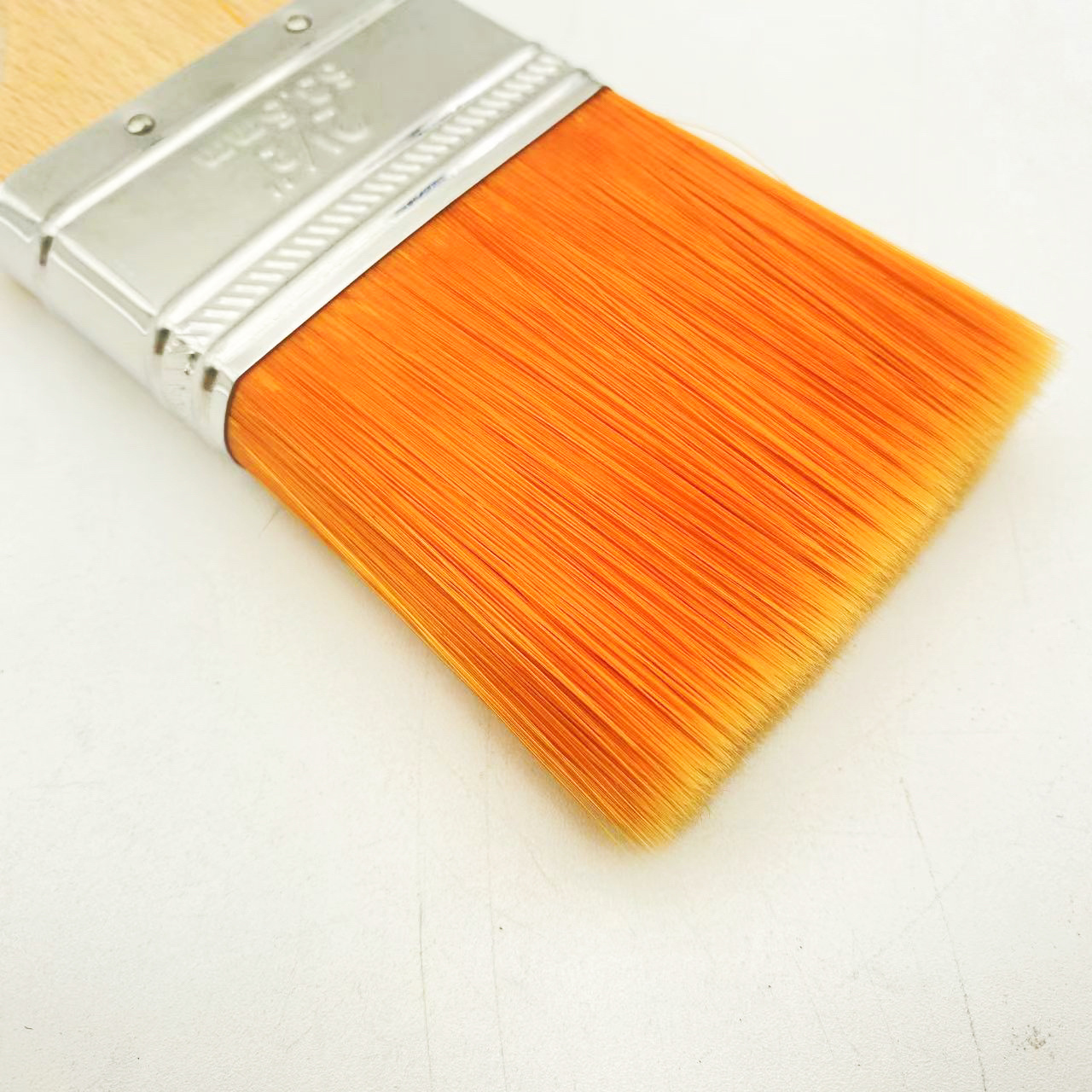 Professional High Quality 63mm Paint Brush with Long Wooden Handle and Orange Filament