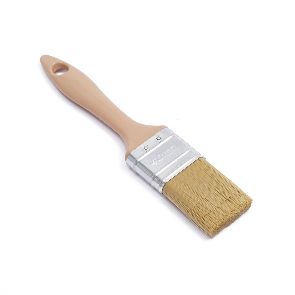 Synthetic Filament Plastic Handle Paint Brush With Stainless Steel Ferrule