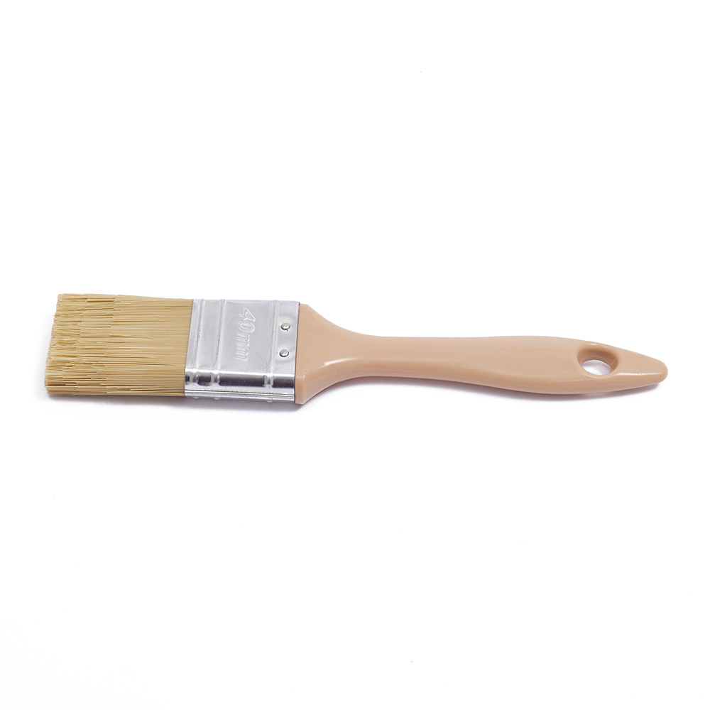 Synthetic Filament Plastic Handle Paint Brush With Stainless Steel Ferrule