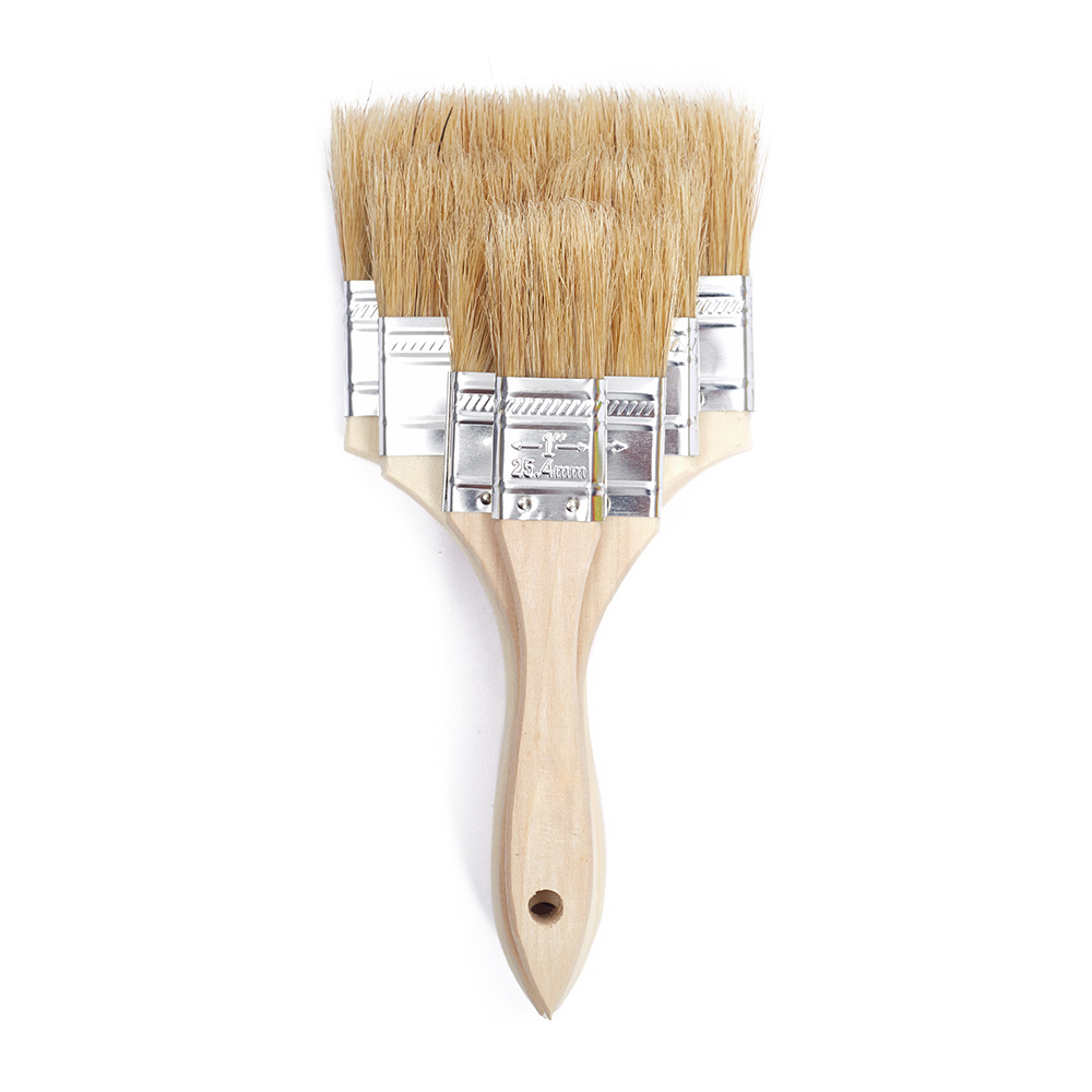 Wooden Handle Industrial Grade Natural Bristle Paint Chip Brush