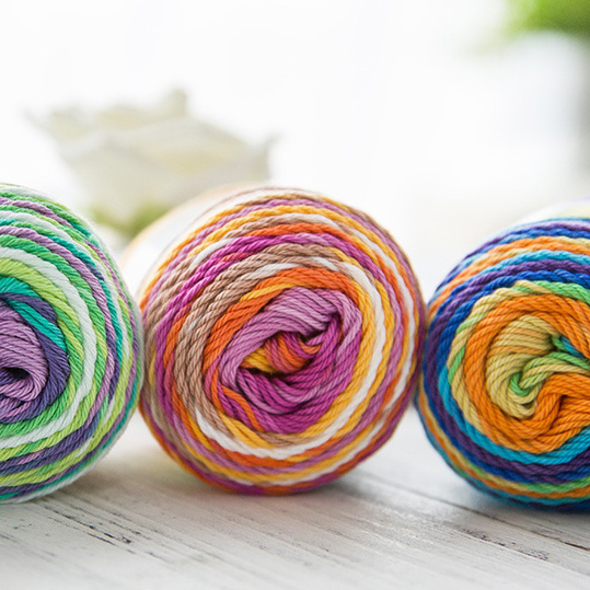 Hot sale multi color light weight 100% mercerized cotton baby yarn