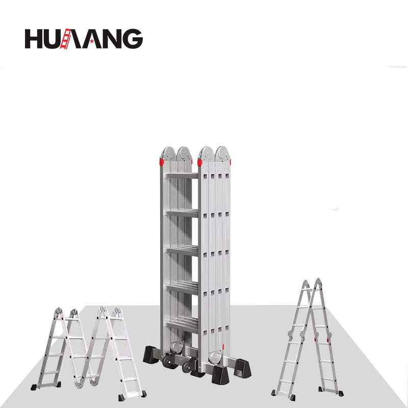 High quality and affordable  3m 4m 5m 6m 7m Aluminum Multipurpose Foldable Step Multifunction  compact ladder