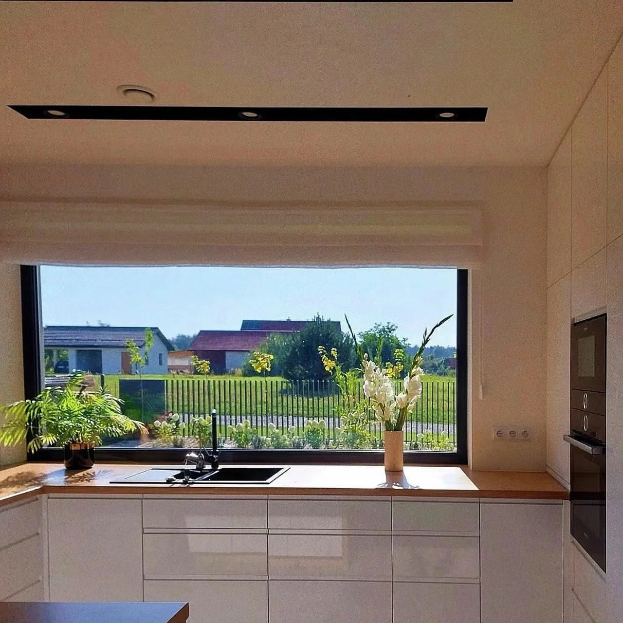 HUAANG Large Floor To Ceiling Window Weather Proof Fixed Double Glass Floor Hurricane Impact Windows