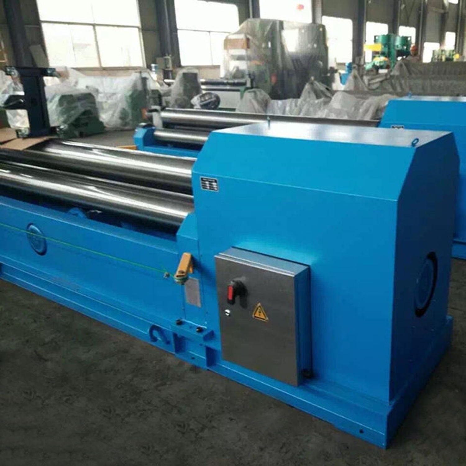 LONGSHENG W11-6X3200 10 feet long three-roller plate rolling bending machine cone rolling machine