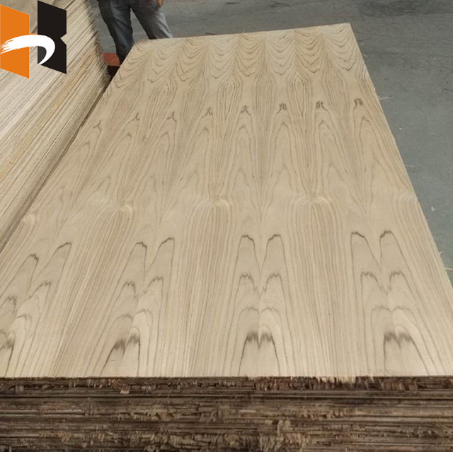 4x8 Crown Natural Teak Wood Veneer Faced Plywood For Door Designs