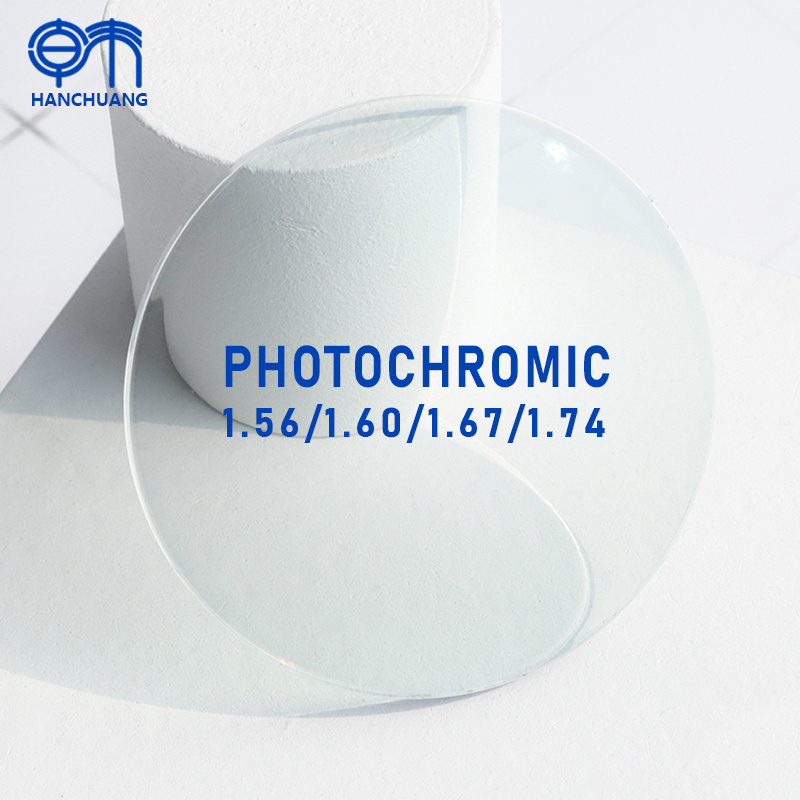 Photochromic Eyeglasses Lens 1.56/1.60/1.67 Blue Block Single Vision SHMC EMI Coating Ophthalmic Optical Lenses