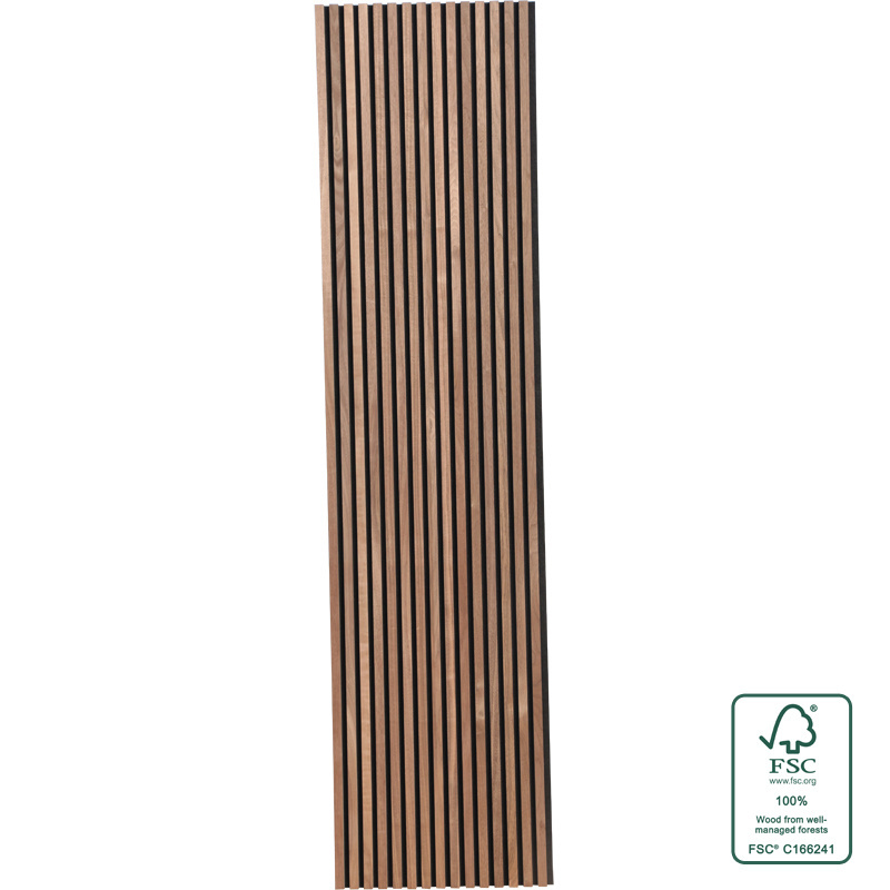 Contemporary Walnut Acoustic Slat Wood Wall Panel