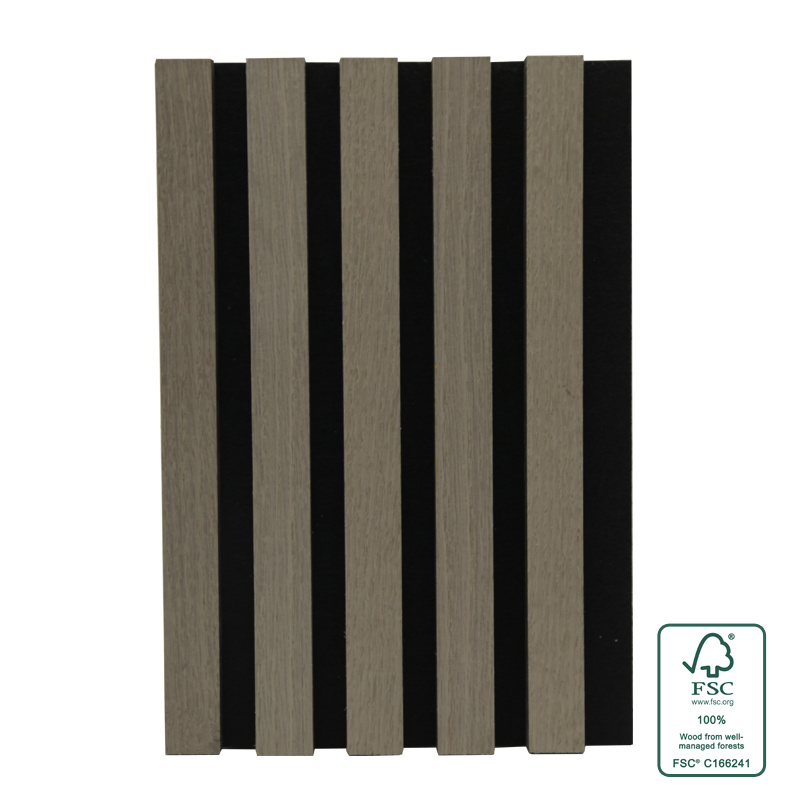 FSC certified factory  recyclable wooden PET acoustic panel acoustic slat wood panels