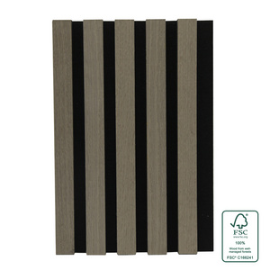 FSC certified factory  recyclable wooden PET acoustic panel acoustic slat wood panels