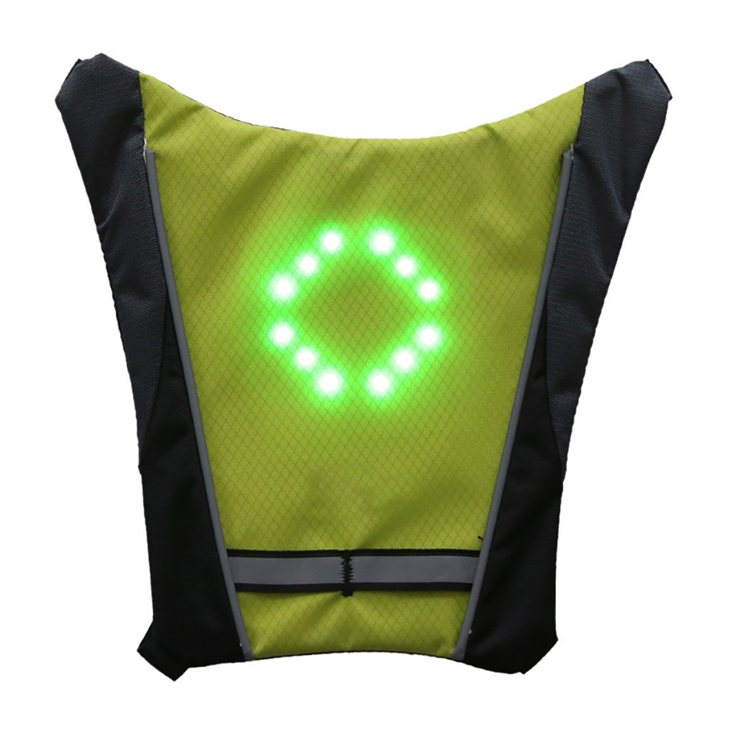 Outdoor sport protective gear cycling running warning LED luminous light turn signal hi visibility cycling vest safety vest