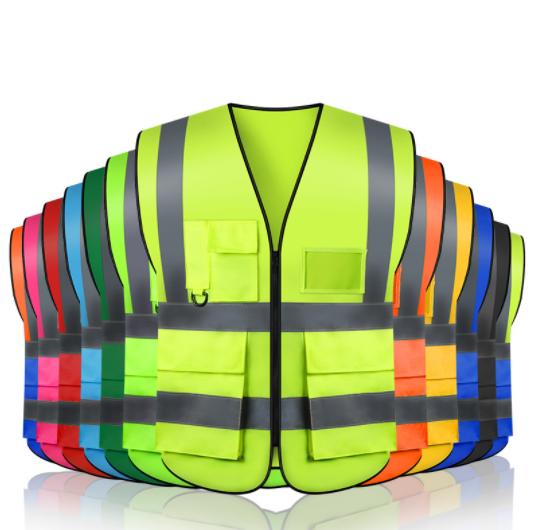 HBC Reflective Jacket Strip Mesh Fabric Construction Security Safety Vest Reflective Clothing Reflector Safety Reflective Vest