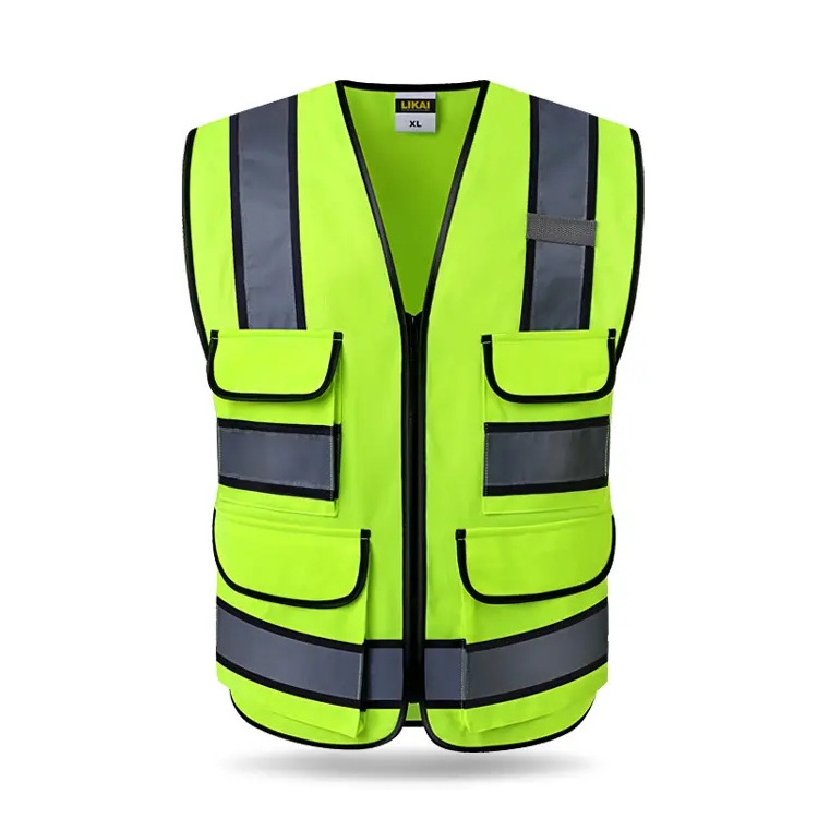 HBC New Design Cheap Orange Green Black Reflective Safety Vest Visibility Jacket School Student Security Reflector Vest