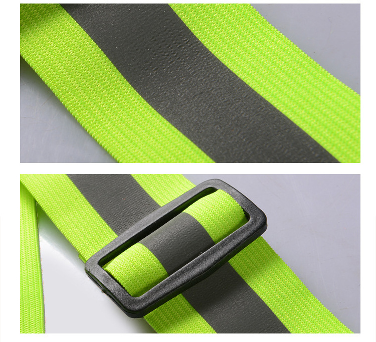 HBC Wholesale Custom Logo Hi Vis Vest with High Visibility Reflectors Customizable Safety outdoor Reflective Running Belt