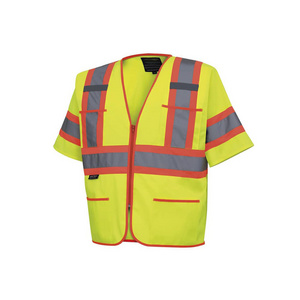 HBC Personalised Security Hi Viz Reflective Vest Workwear Shirt Safety Work Reflective Hi Vis Tricot Sleeved Safety Vest