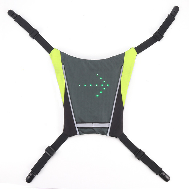 Outdoor sport protective gear cycling running warning LED luminous light turn signal hi visibility cycling vest safety vest