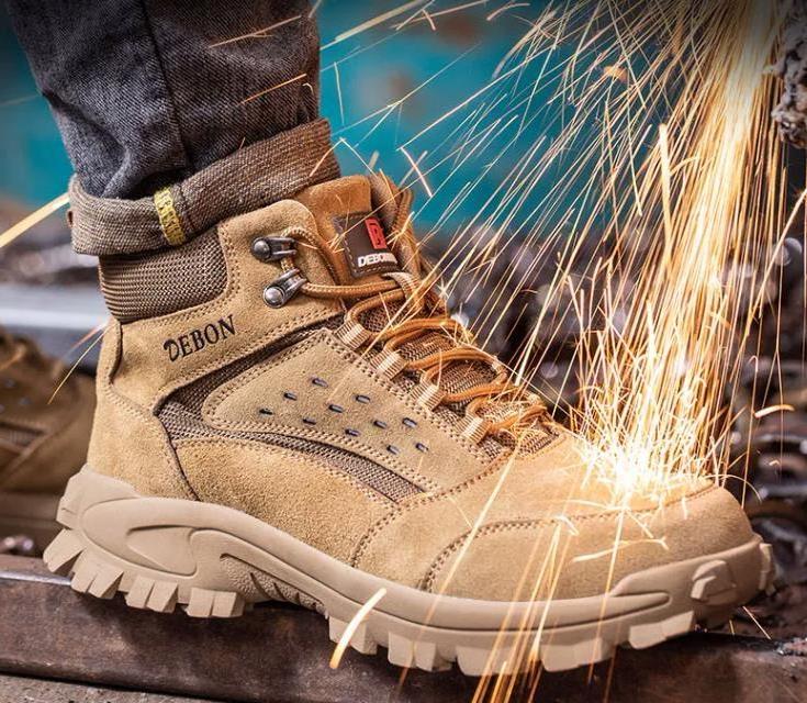 Steel Toe Labor Safety protection waterproof lightweight anti-slip Boots Work Boots for Men Safety Work shoes