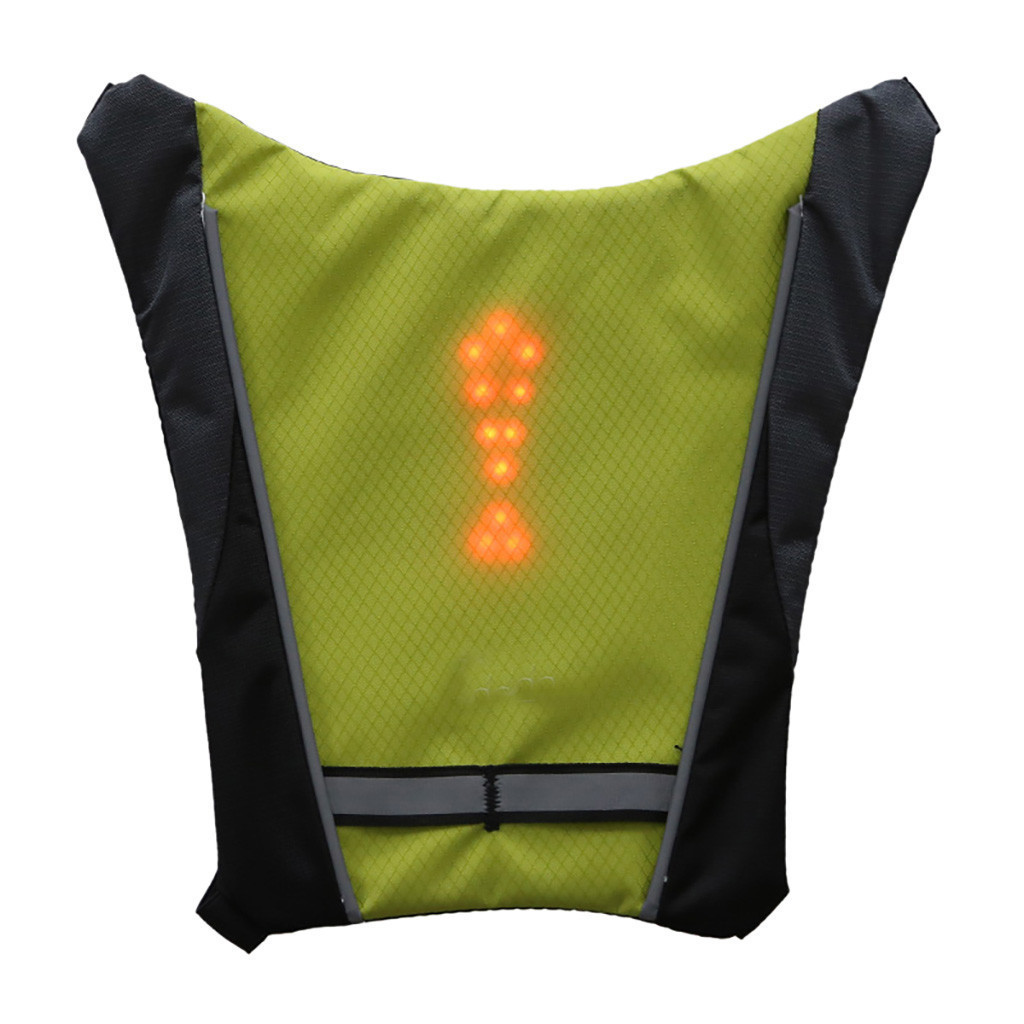 Outdoor sport protective gear cycling running warning LED luminous light turn signal hi visibility cycling vest safety vest