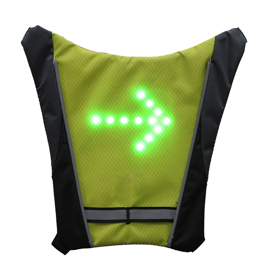 Outdoor sport protective gear cycling running warning LED luminous light turn signal hi visibility cycling vest safety vest