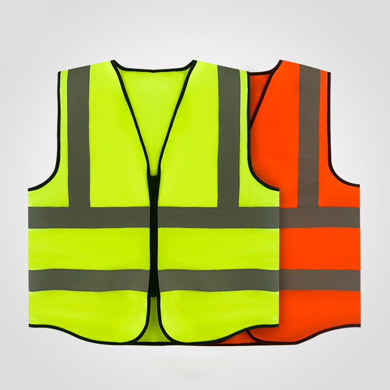 HBC Custom High Quality Men Engineers Construction High Visibility Reflective Yellow Work Security Safety Vest With Logo