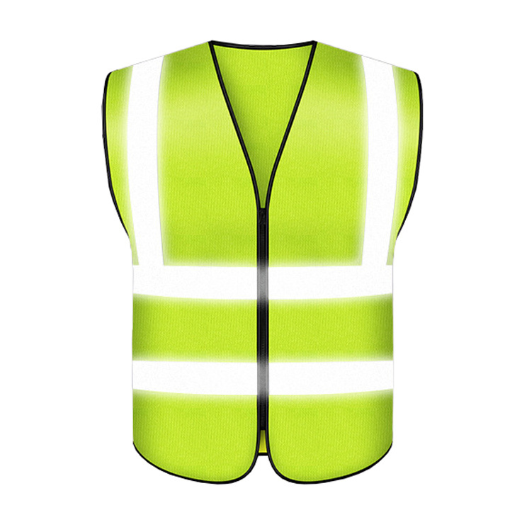 HBC Custom High Quality Men Engineers Construction High Visibility Reflective Yellow Work Security Safety Vest With Logo