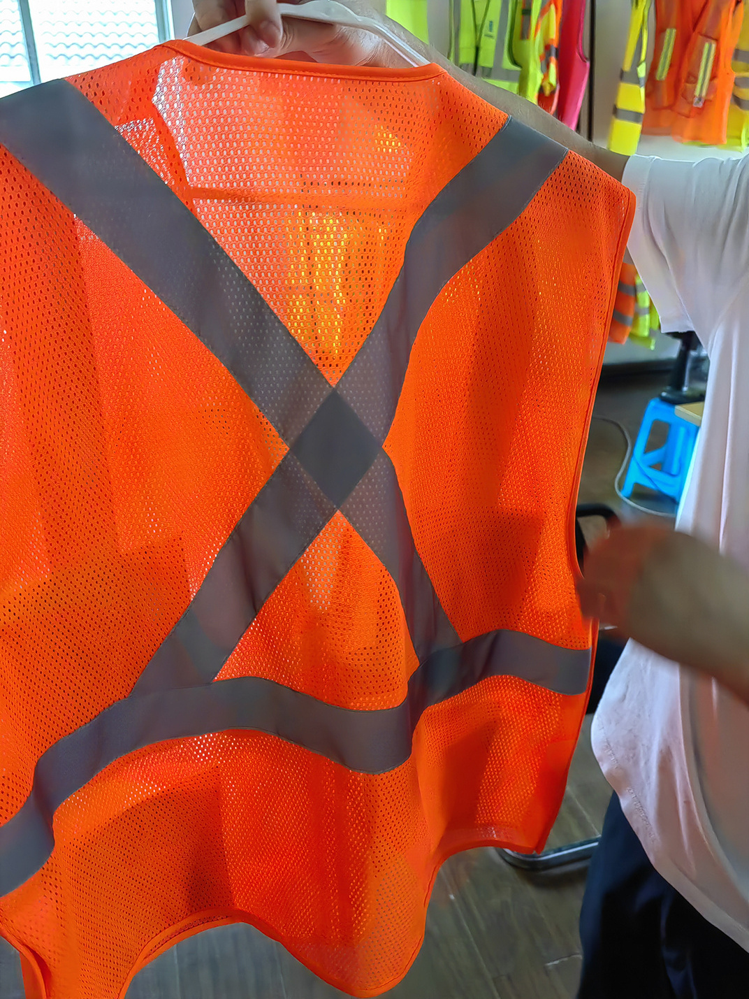 HBC Wholesale Reflective Vest Strip Mesh Fabric Construction Security Safety Vest Reflective Clothing With Logo