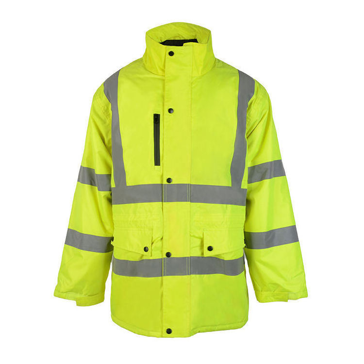 HBC High Visibility Jacket Waterproof Windbreaker Rain Coat Security Jacket Reflective Working Clothing