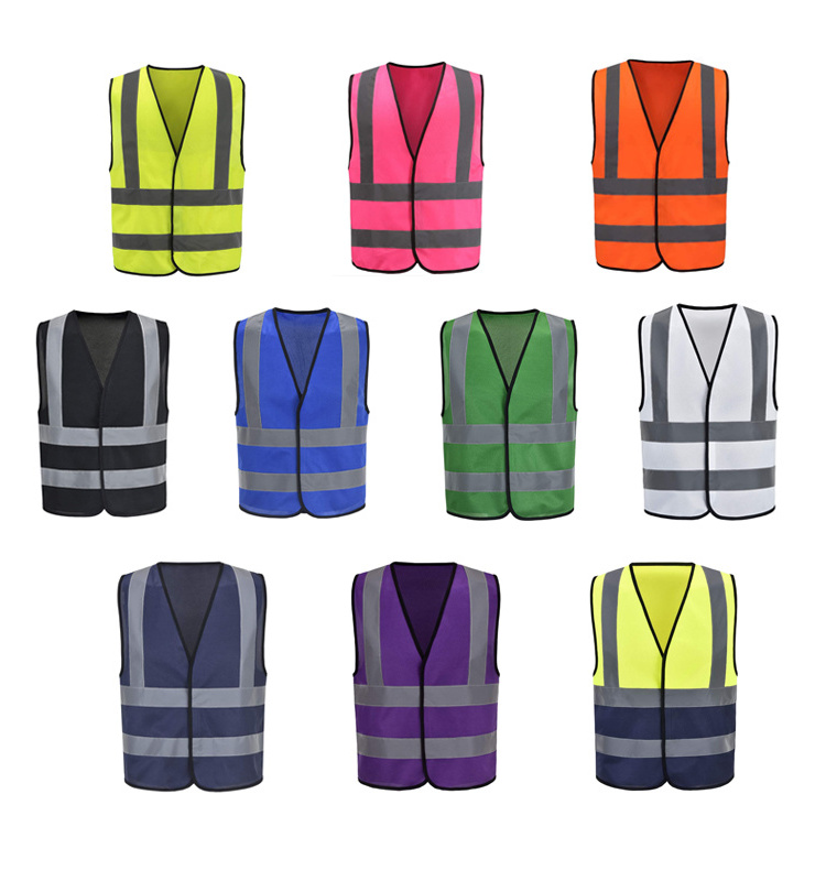 HBC luminous hi visibility warning cycling reflective Security Construction safety chalecos light signal running vest