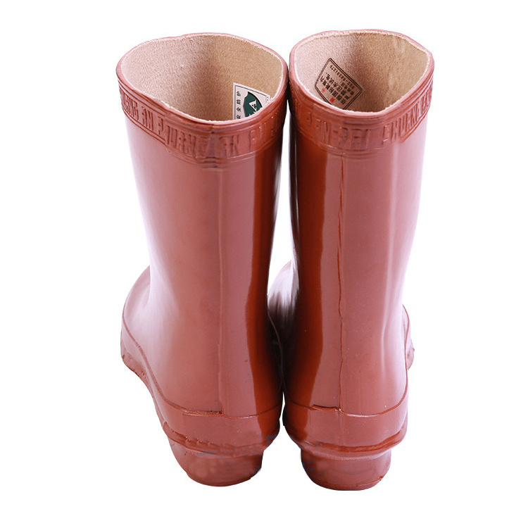 High quality 25kv insulated rubber sole non-slip electrician boots anti-electric high top rain  boots