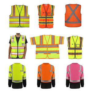 HBC Wholesale Reflective Vest Strip Mesh Fabric Construction Security Safety Vest Reflective Clothing With Logo